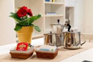 Zestaw do parzenia kawy i herbaty w obiekcie The Zen House Apartment