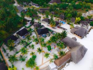 an aerial view of a resort with palm trees at Kikoi Boutique Hotel in Michamvi