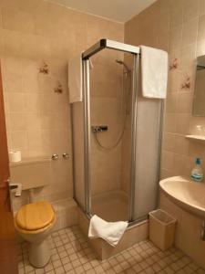 Koupelna v ubytování Hotel -Pension-Weller