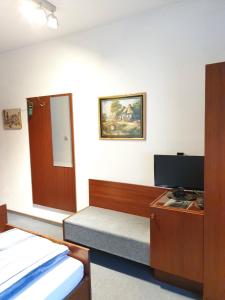 TV a/nebo společenská místnost v ubytování Hotel -Pension-Weller
