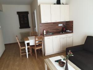Kuchyň nebo kuchyňský kout v ubytování Hotel Zámeček na Čeladné