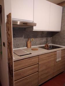 una cucina con lavandino e piano di lavoro di LE REFUGE DU COEUR a Pré-Saint-Didier