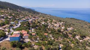 an aerial view of a small town on a hill at Elena Studios in Athani