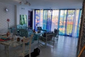 Prostor za sedenje u objektu CHALET SANTORINI