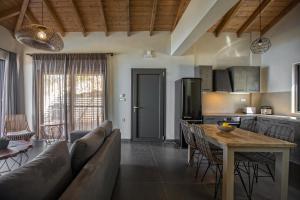 Posezení v ubytování Brand new Villa Lefka with private pool at Platies