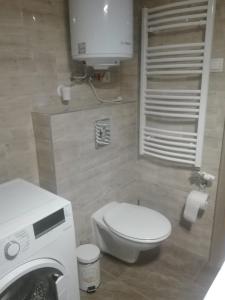 Koupelna v ubytování Kuruc Apartman