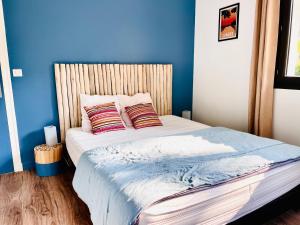 Katil atau katil-katil dalam bilik di Villa Dune & Océan