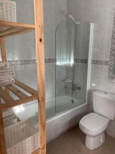 Baðherbergi á Apartamento Calvarios