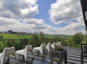 Balkón nebo terasa v ubytování Willa owca czarna