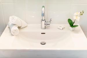 Ένα μπάνιο στο Hotel garni Weberhäusl