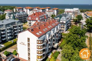 an aerial view of a city with buildings at Apartamenty Promenada - visitopl in Świnoujście