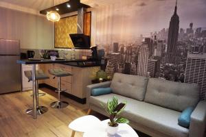 Nhà bếp/bếp nhỏ tại Appart Chic & Moderne avec balcon