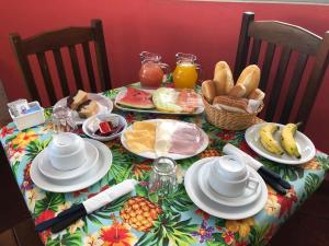 Možnosti snídaně pro hosty v ubytování Pousada Sao Paulo