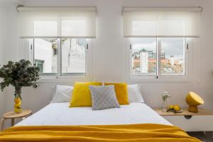 Łóżko lub łóżka w pokoju w obiekcie Pop Art, Apartamentos de diseño en Arenal