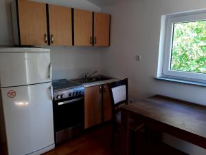 Kuchyň nebo kuchyňský kout v ubytování Apartmani Ivan