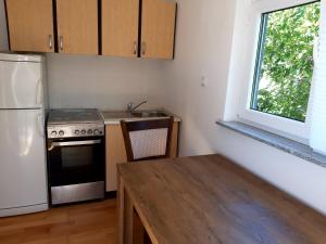 Kuchyň nebo kuchyňský kout v ubytování Apartmani Ivan