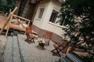 A patio or other outdoor area at Foltos Bagoly Vendégház