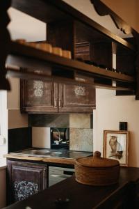 A kitchen or kitchenette at Foltos Bagoly Vendégház