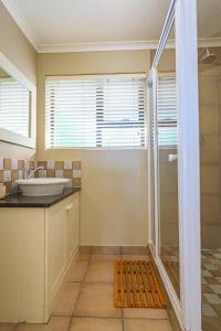 a bathroom with a sink and a shower at No 73 Top Eersterivierstrand in Eersterivierstrand