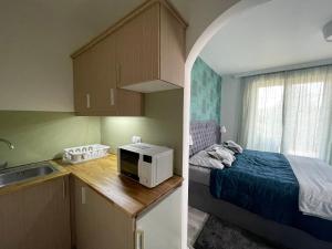 Köök või kööginurk majutusasutuses Hollik Apartmanház