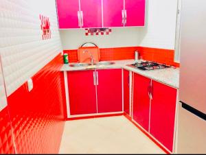 Kuchyň nebo kuchyňský kout v ubytování Appartement Charmant