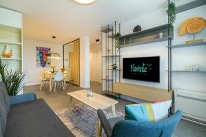 Posezení v ubytování Nobile apartment - Coral Residence complex with parking & pool