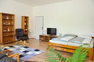 TV a/nebo společenská místnost v ubytování Apartmán Kampelička