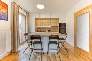 Kuchyň nebo kuchyňský kout v ubytování Apartmány Filipovice