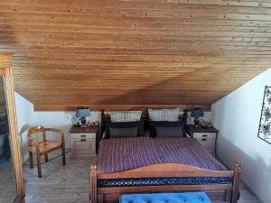 Postel nebo postele na pokoji v ubytování Ruridylle 1