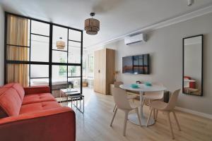 Posezení v ubytování Enklawa Mielno apartamenty przy plaży