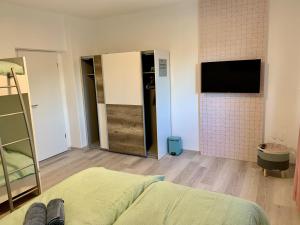 TV a/nebo společenská místnost v ubytování Rooms Optim