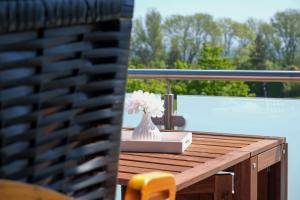 Balkón nebo terasa v ubytování Ferienwohnung Strandhoch