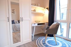 Posezení v ubytování Ferienwohnung Strandhoch