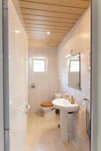 un bagno con lavandino e WC di CBA COSTA BRAVA - Santa Monica a Tossa de Mar