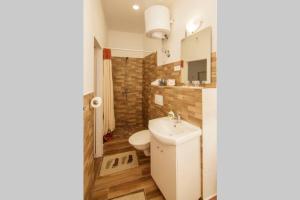 Koupelna v ubytování Apartment Eša