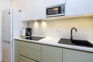Kuchyň nebo kuchyňský kout v ubytování Apartments Lavizatic