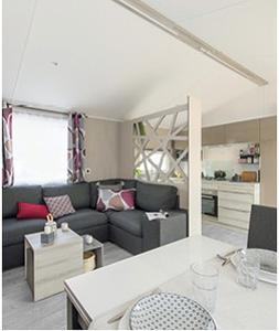 Mobilhomes Quiberon Camping Conguel - Bord de Mer 주방 또는 간이 주방