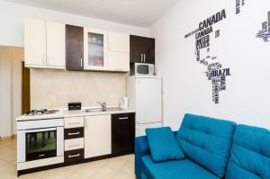 Kuchyň nebo kuchyňský kout v ubytování Apartment Eulalija