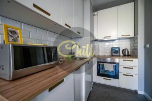 Kuchyň nebo kuchyňský kout v ubytování Chill Apartments City Link