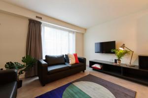 Coin salon dans l'établissement Stylish 3 Bedroom Apartments and Private Bedrooms at Dorset Point in Dublin City Centre