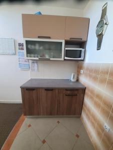 Kuchyň nebo kuchyňský kout v ubytování Apartmani Pucarin