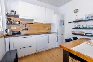 Kuchyň nebo kuchyňský kout v ubytování Residence Peček