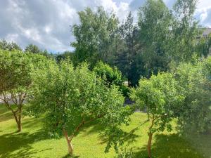 Vonkajšia záhrada v ubytovaní Między górami. Apartament w Cisnej