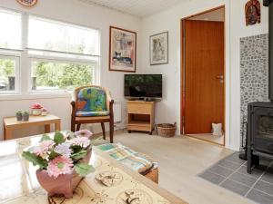 TV a/nebo společenská místnost v ubytování Holiday home Hals IX
