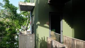 Balkón nebo terasa v ubytování Loba Tulum Male Only