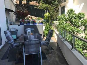 Un balcon sau o terasă la Vila Nimfa
