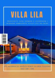 een poster voor een villa met een zwembad bij Villa Lila in Mostar
