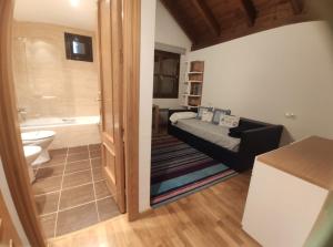 Koupelna v ubytování Casa Rayera