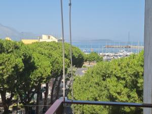 a view of the ocean from a balcony at Il Sestante vista mare in Gaeta