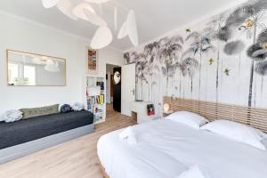 Llit o llits en una habitació de L'Hiba - 2-room apartment for 4 people in the centre of Annecy